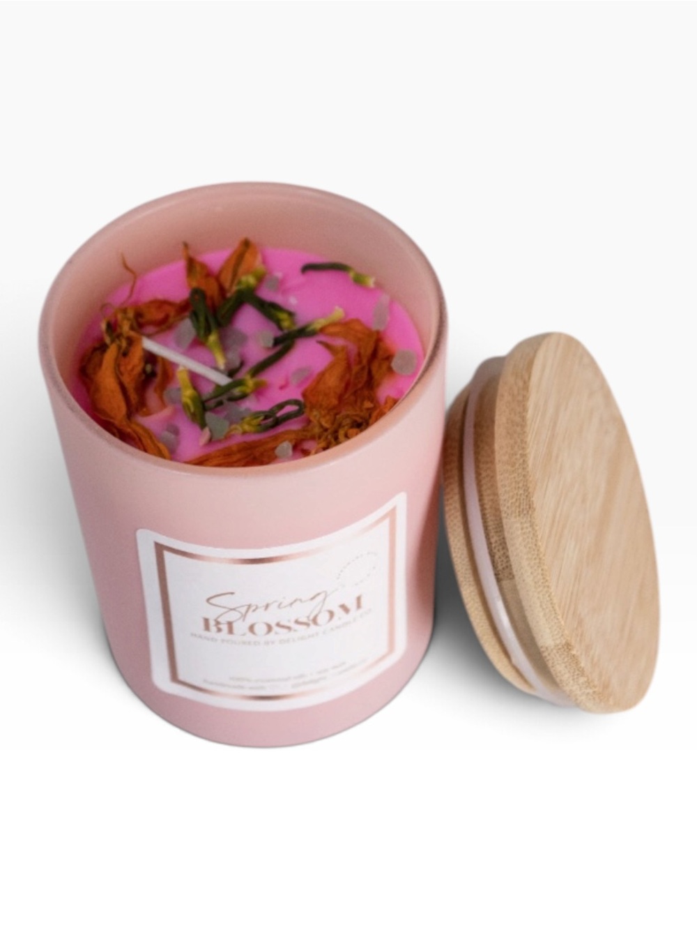 Spring Blossom Pink Scented Soy Candle - Floral